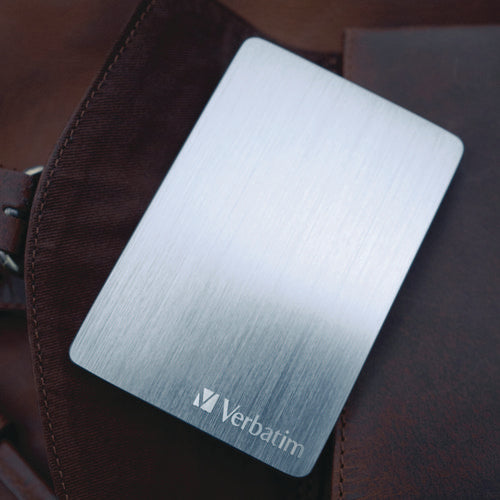 Image of Verbatim® Store n' Go ALU Slim Portable Hard Drive, 1 TB, USB 3.2 Gen 1, Silver