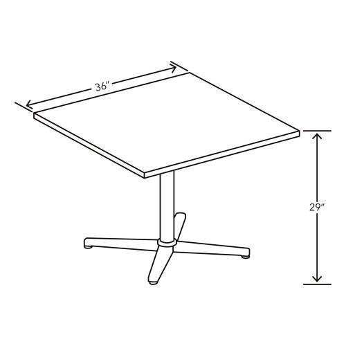 Image of HON® Arrange Table Tops, Square, 36 x 36 x 1, Kingswood Walnut