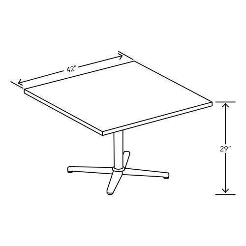 Image of HON® Arrange Table Tops, Square, 42 x 42 x 1, Kingswood Walnut