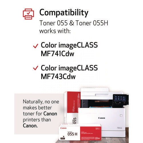 Image of Canon® 3016c001 (055) Toner, 2,300 Page-Yield, Black