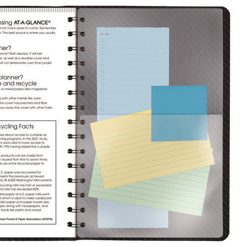 Image of AT-A-GLANCE® Contemporary Weekly/Monthly Planner, Open-Block Format, 8.5 x 5.5, Graphite Cover, 12-Month (Jan to Dec): 2025