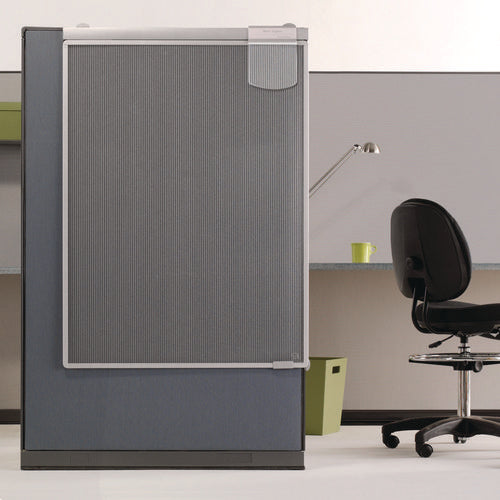 Image of Quartet® Workstation Privacy Screen, 36w X 48d, Translucent Clear/silver