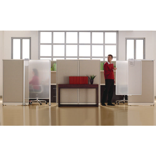 Image of Quartet® Workstation Privacy Screen, 36w X 48d, Translucent Clear/silver