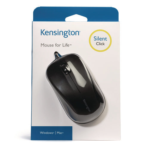Image of Kensington® Wired Usb Mouse For Life, Usb 2.0, Left/right Hand Use, Black