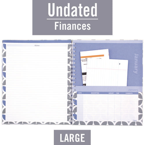 Image of AT-A-GLANCE® Day Runner® Monthly Home Finance Organizer, 5 Column Format, Black/green/white Cover, 11 X 9 Sheets, 30 Sheets/book