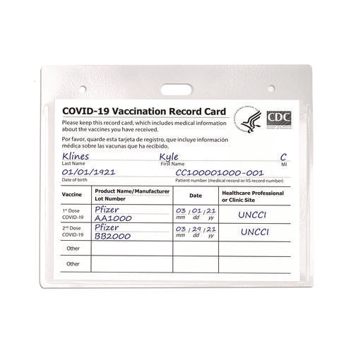 Image of Avery® Secure Top Heavy-Duty Badge Holders, Horizontal, 4w X 3h, Clear, 25/pack