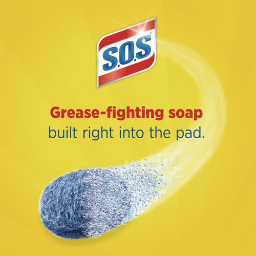 Image of S.O.S.® Steel Wool Soap Pad, Steel, 4/box, 24 Boxes/carton