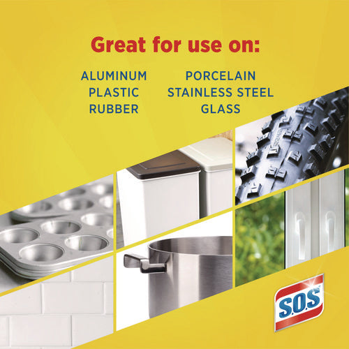 Image of S.O.S.® Steel Wool Soap Pad, Steel, 4/box, 24 Boxes/carton