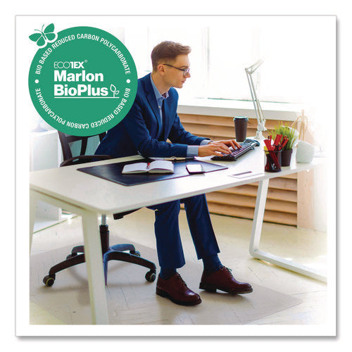 Image of Floortex® Ecotex Marlon BioPlus Rectangular Polycarbonate Chair Mat for Hard Floors, Rectangular, 46" w x 60" l, Clear