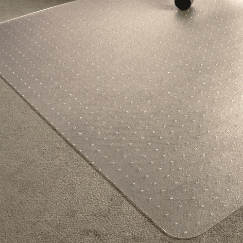 Image of Floortex® Ecotex Marlon BioPlus Rectangular Polycarbonate Chair Mat for Low/Medium Pile Carpets, Rectangular, 29 x 47, Clear
