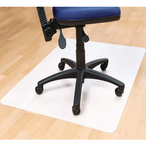 Image of Floortex® Cleartex Polypropylene Anti-Slip Foldable Chair Mat for Hard Floors, 35" w x 46" l, Translucent