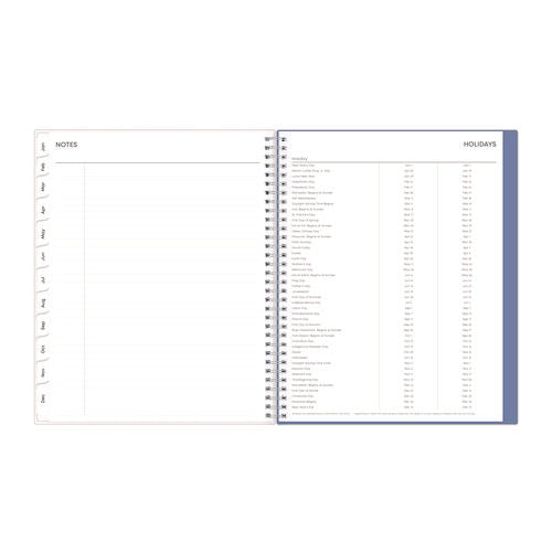 Image of Blue Sky® Lindley Weekly/Monthly Planner, Floral Artwork, 11 x 8.5, White/Blue/Green Cover, 12-Month (Jan to Dec): 2025