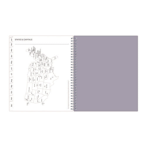 Image of Blue Sky® Rue Du Flore Monthly Planner, Floral Artwork, 10 x 8, Jade/Lavender Cover, 12-Month (Jan to Dec): 2025