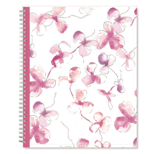Image of Blue Sky® Breast Cancer Awareness Create-Your-Own Cover Weekly/Monthly Planner, Orchids Artwork, 11 x 8.5, 12-Month (Jan to Dec): 2025