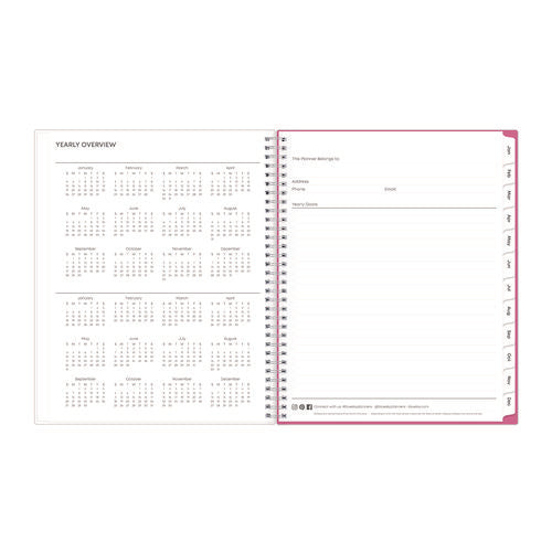 Image of Blue Sky® Breast Cancer Awareness Create-Your-Own Cover Weekly/Monthly Planner, Orchids Artwork, 11 x 8.5, 12-Month (Jan to Dec): 2025