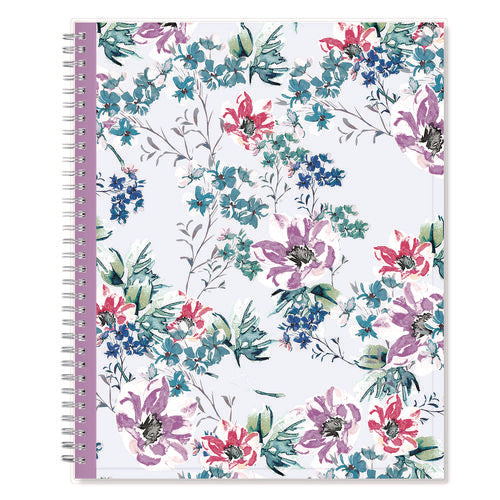 Image of Blue Sky® Laila Create-Your-Own Cover Weekly/Monthly Planner, Wildflower Artwork, 11 x 8.5, Purple/Blue/Pink, 12-Month (Jan-Dec): 2025