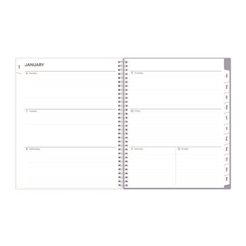 Image of Blue Sky® Laila Create-Your-Own Cover Weekly/Monthly Planner, Wildflower Artwork, 11 x 8.5, Purple/Blue/Pink, 12-Month (Jan-Dec): 2025
