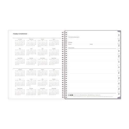 Image of Blue Sky® Laila Create-Your-Own Cover Weekly/Monthly Planner, Wildflower Artwork, 11 x 8.5, Purple/Blue/Pink, 12-Month (Jan-Dec): 2025