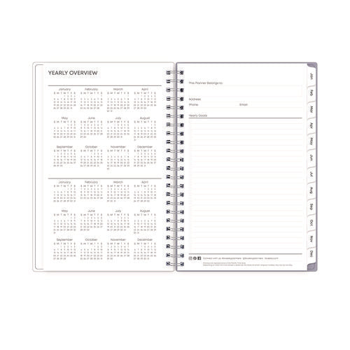 Image of Blue Sky® Laila Create-Your-Own Cover Weekly/Monthly Planner, Wildflower Artwork, 8 x 5, Purple/Blue/Pink, 12-Month (Jan to Dec): 2025