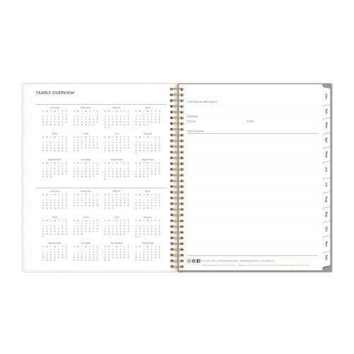 Image of Blue Sky® Sophie Frosted Weekly/Monthly Planner, Floral Artwork, 11 x 8.5, Multicolor Cover, 12-Month (Jan to Dec): 2025