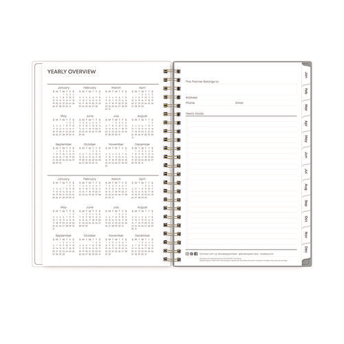 Image of Blue Sky® Sophie Frosted Weekly/Monthly Planner, Floral Artwork, 8 x 5, Multicolor Cover, 12-Month (Jan to Dec): 2025
