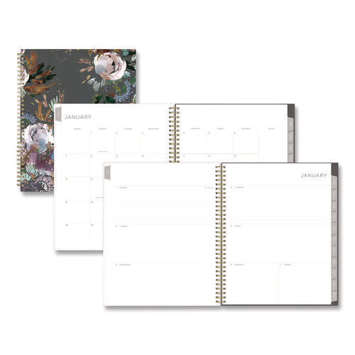Image of Blue Sky® Kelly Ventura Midnight Garden Weekly/Monthly Planner, Floral Artwork, 11 x 8.5, Multicolor Cover, 12-Month (Jan to Dec): 2025
