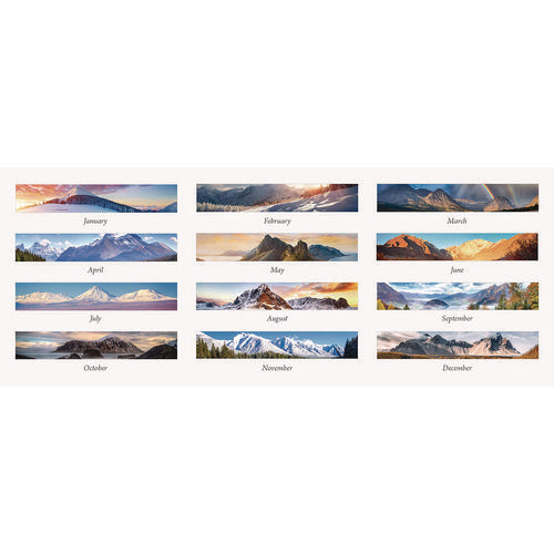 Image of House of Doolittle Earthscapes Recycled Monthly Desk Pad Calendar, Mountains of the World Photos, 22 x 17, Black Corners,12-Month(Jan-Dec): 2025