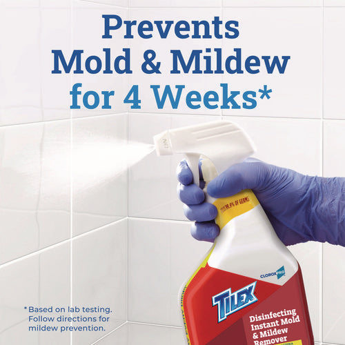Image of Tilex® CloroxPro Disinfecting Instant Mold and Mildew Remover, 128 oz Refill Bottle, 4/Carton