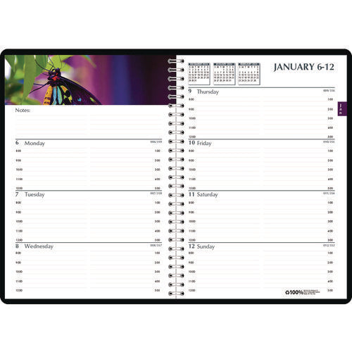 Image of House of Doolittle Earthscapes Recycled Weekly/Monthly Planner, Gardens of the World Photography, 10 x 7, Black Cover, 12-Month (Jan-Dec): 2025