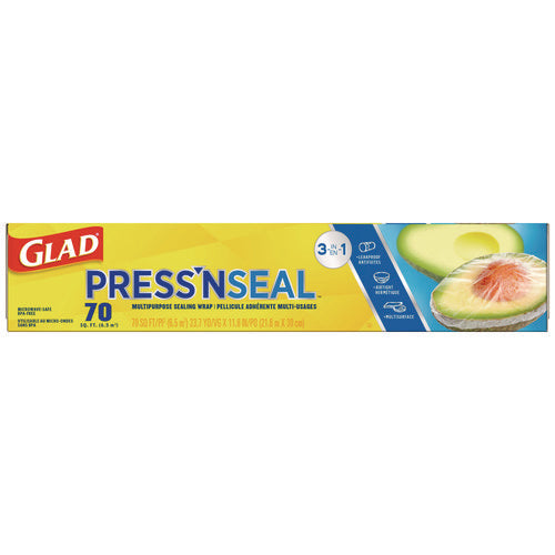 Image of Glad® Press'n Seal Food Plastic Wrap, 70 sq ft, 12/Carton
