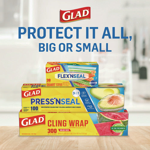 Image of Glad® Press'n Seal Food Plastic Wrap, 70 sq ft, 12/Carton
