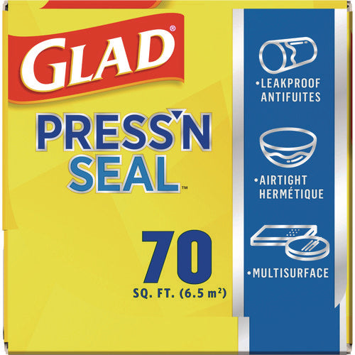 Image of Glad® Press'n Seal Food Plastic Wrap, 70 sq ft, 12/Carton
