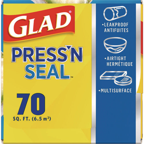 Image of Glad® Press'n Seal Food Plastic Wrap, 70 sq ft, 12/Carton