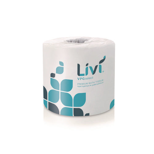 Image of Livi® VPG Select Bath Tissue, 2-Ply, White, 500 Sheets/Roll, 80 Rolls/Carton