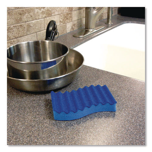 Image of Americo® Scrubex Scrub Sponge, 5.63 x 3.38, 0.88" Thick, Blue, 40/Carton