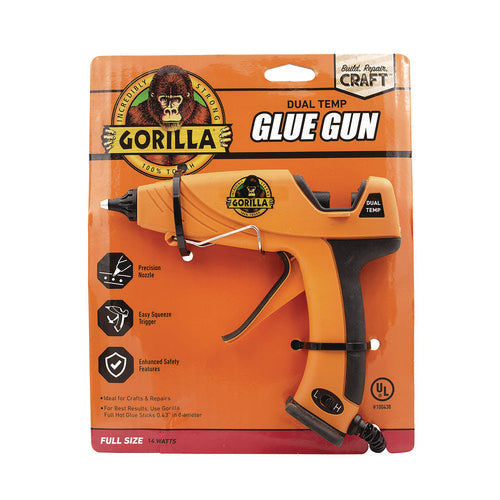 Image of Gorilla® Dual Temp Hot Glue Gun, Orange/Black