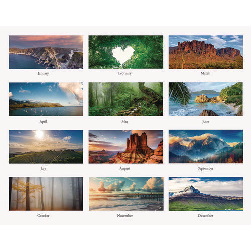 Image of House of Doolittle Earthscapes Recycled Monthly Wall Calendar, Scenic Beauty Photography, 12 x 16.5, White Sheets, 12-Month (Jan-Dec): 2025