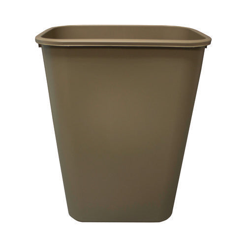 Image of Impact® Soft-Sided Wastebasket, 41 qt, Polyethylene, Beige