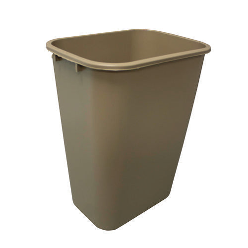 Image of Impact® Soft-Sided Wastebasket, 41 qt, Polyethylene, Beige