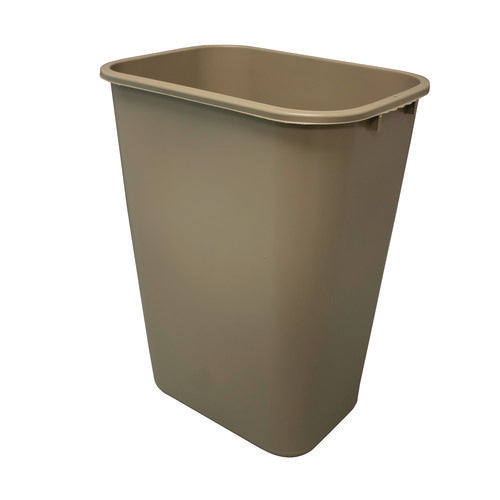 Image of Impact® Soft-Sided Wastebasket, 41 qt, Polyethylene, Beige