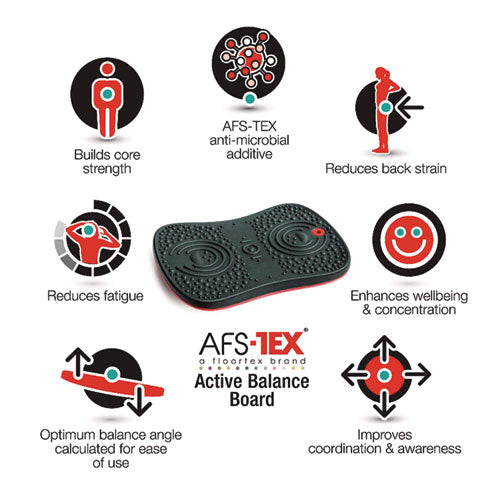 Image of Floortex® AFS-TEX Active Balance Board, 14 x 20 x 2.5, Black