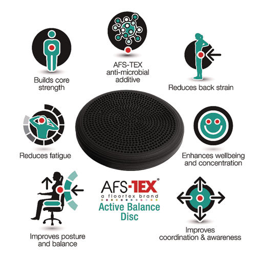 Image of Floortex® ATS-TEX Active Balance Disc, 3 x 13 dia, Midnight Black