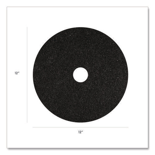 Image of Americo® Stripping Pads, 12" Diameter, Black, 5/Carton