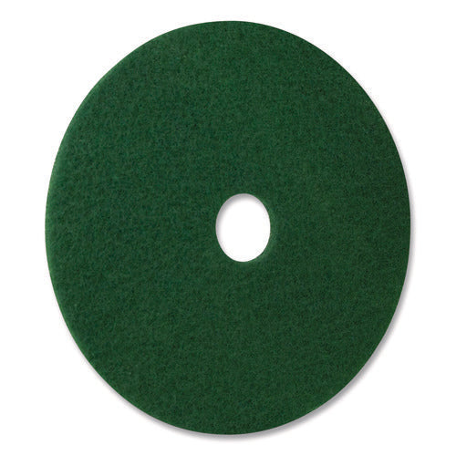 Image of Americo® Scrubbing Pads, 12" Diameter, Green, 5/Carton