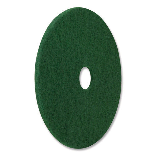 Image of Americo® Scrubbing Pads, 12" Diameter, Green, 5/Carton