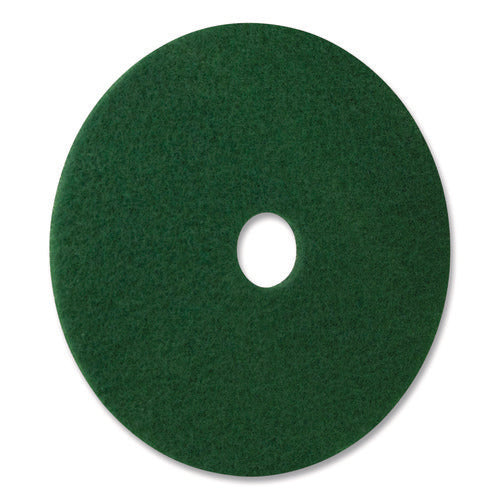 Image of Americo® Scrubbing Pads, 16" Diameter, Green, 5/Carton