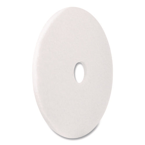 Image of Americo® Polishing Pads, 18" Diameter, White, 5/Carton