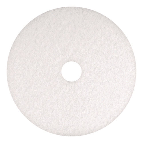 Image of Americo® Polishing Pads, 18" Diameter, White, 5/Carton