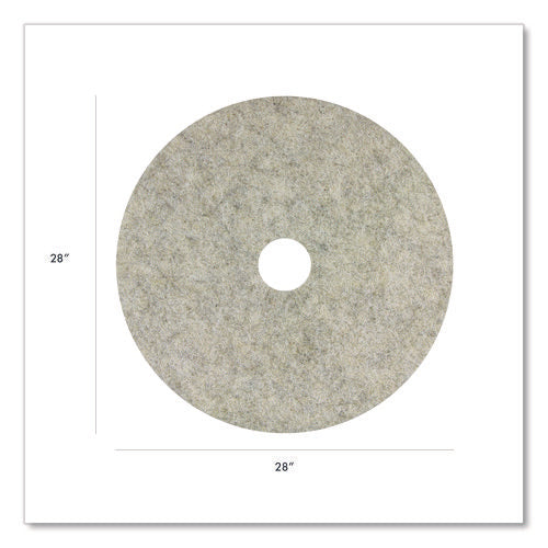 Image of Americo® Combo Burnishing Pads, 28" Diameter, Gray, 5/Carton