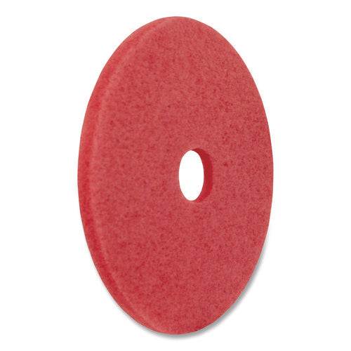 Image of Americo® Buffing Pads, 12" Diameter, Red, 5/Carton